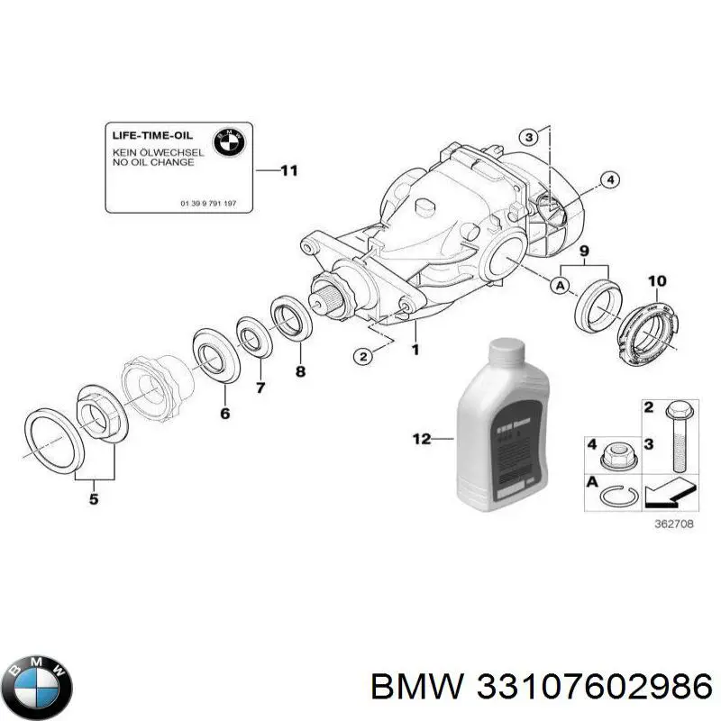 33107602985 BMW diferencial eje trasero