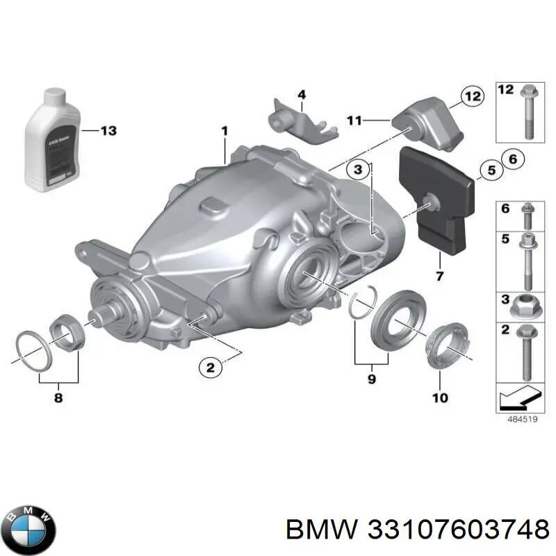 Diferencial eje trasero BMW 1 (F21)