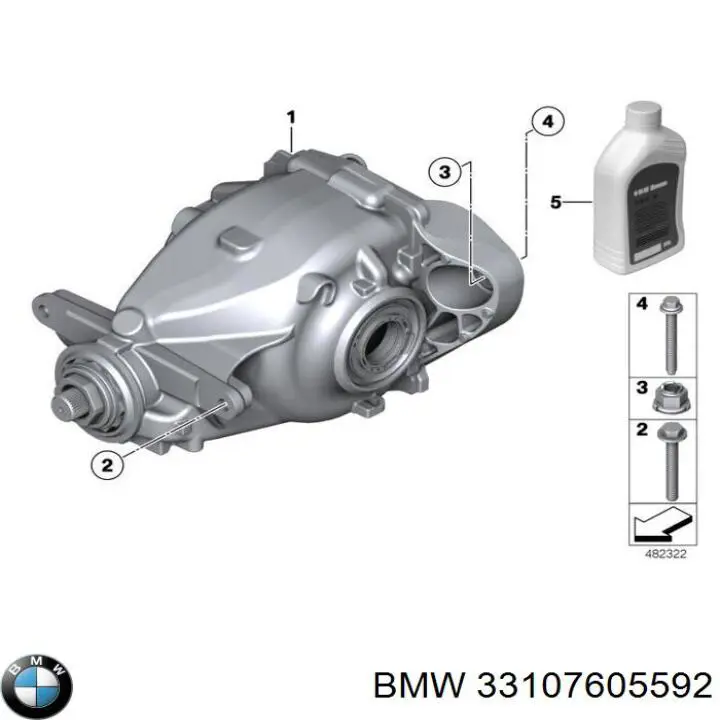 33107605592 BMW eje trasero completo