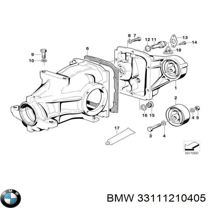 33111210405 BMW junta, adaptador de filtro de aceite