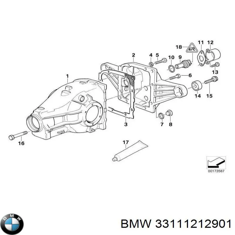 33111212901 BMW junta, adaptador de filtro de aceite