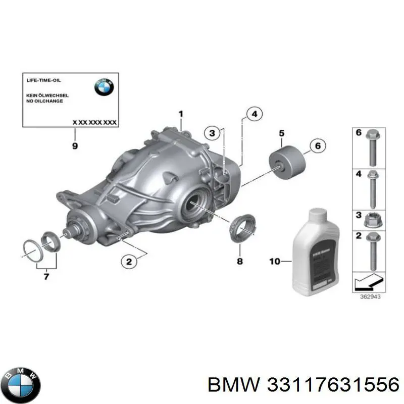 33117631556 BMW tope de goma, eje trasero