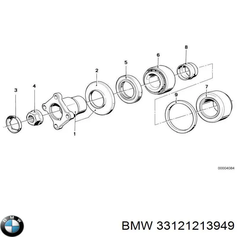 Retén del piñón del diferencial trasero 33121213949 BMW