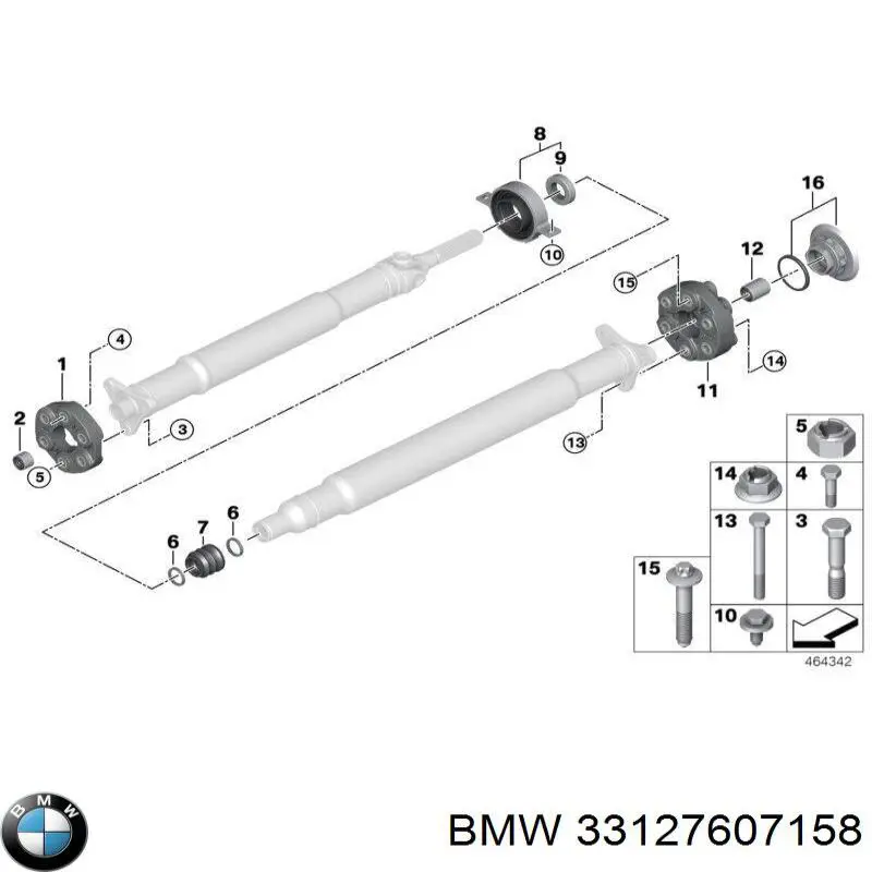 Tuerca del piñón del eje trasero BMW 33127607158 precio, desde 32,75 EUR