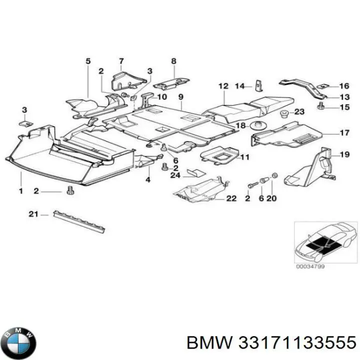 33171133555 BMW silentblock, soporte de diferencial, eje trasero, trasero
