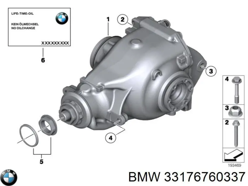 33176760337 BMW perno de fijación, brazo oscilante delantera, inferior