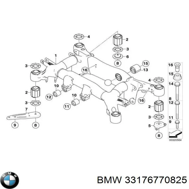 Comprar 33176770825 BMW Silentblock trasero