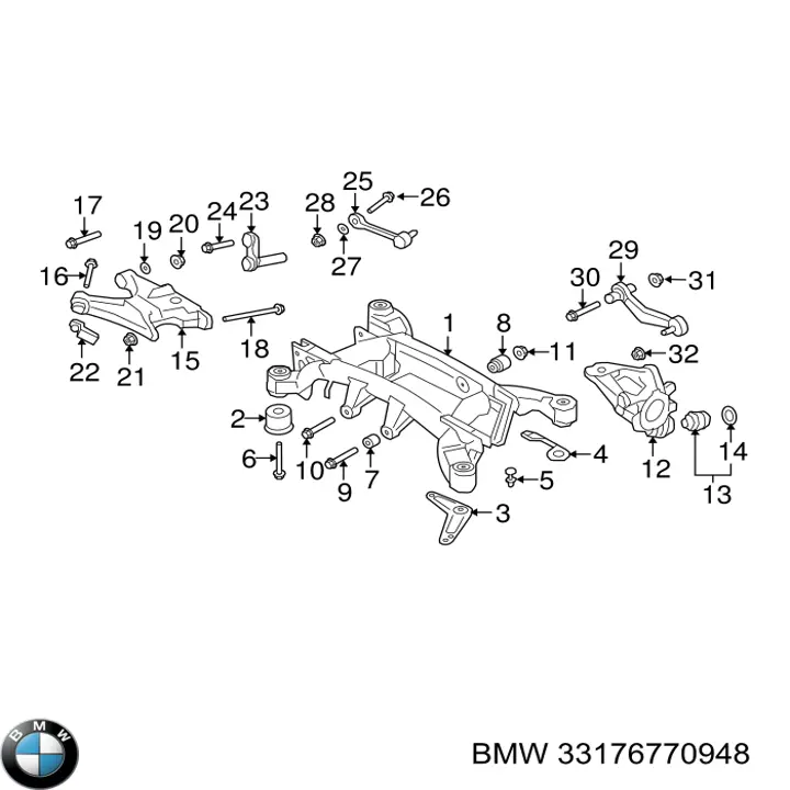 Silentblock del subchasis trasero BMW 33176770948 precio, desde 19,80 EUR