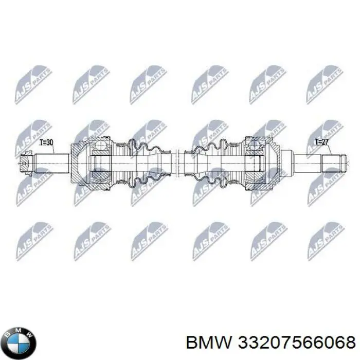 NPW-BM-077 NTY árbol de transmisión trasero derecho