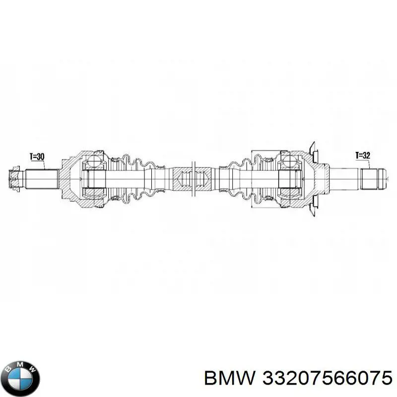 Árbol de transmisión trasero izquierdo para BMW 7 (F01, F02, F03, F04)