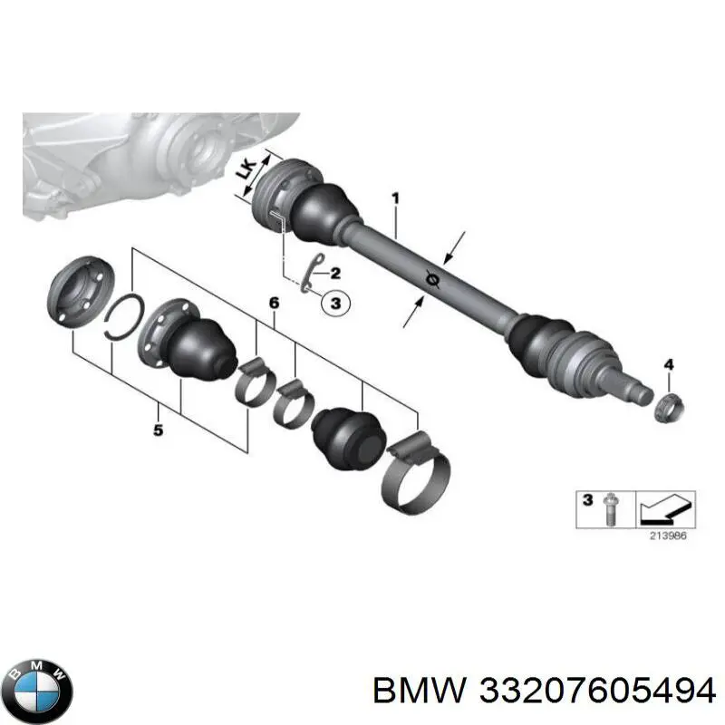 NPW-BM-073 NTY árbol de transmisión trasero derecho