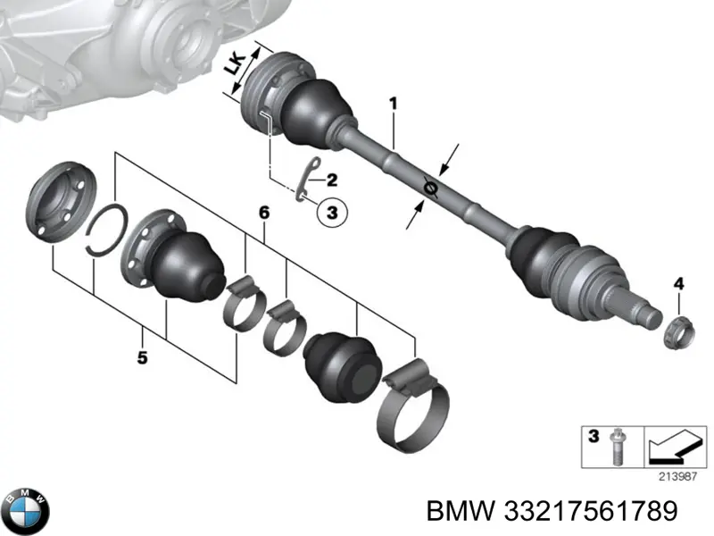 Comprar 33217561789 BMW Semieje trasero izquierdo
