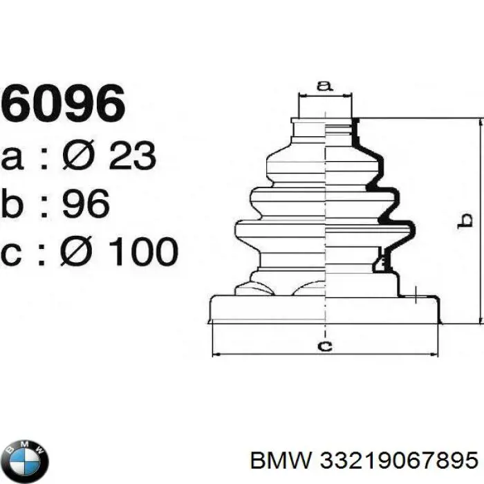 Fuelle interior de junta homocinética del semieje trasero BMW 33219067895 precio, desde 21,02 EUR