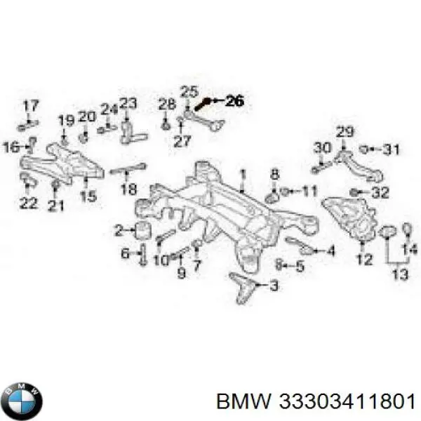 Perno de fijación del brazo inferior trasero exterior BMW 33303411801 precio, desde 7,66 EUR