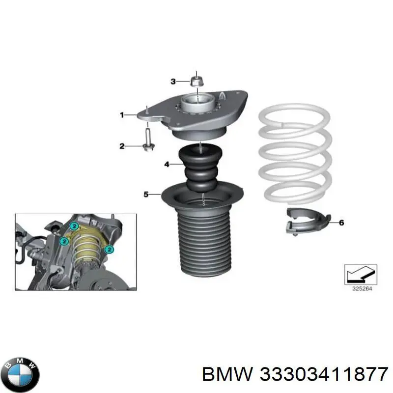 Comprar 33303411877 BMW Soporte del silentblock del brazo longitudinal