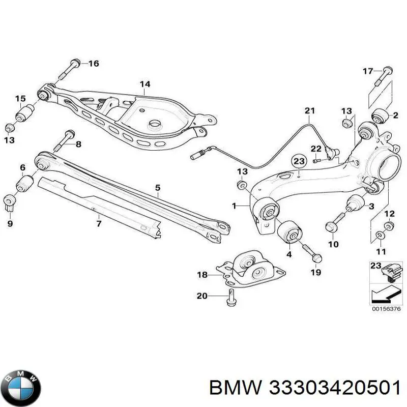 Mangueta trasera izquierda (suspension) BMW X3 (E83)