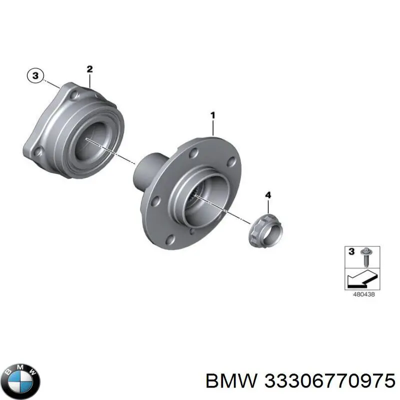 33306770975 BMW cojinete de rueda trasero