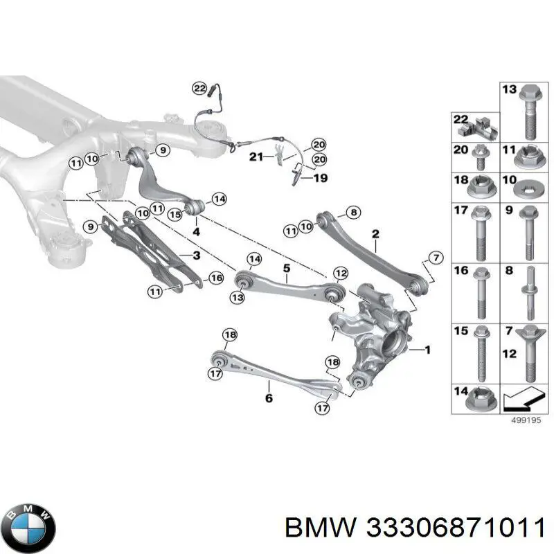 Brazo superior izquierdo de la suspensión trasera BMW 33306871011 precio, desde 95,57 EUR