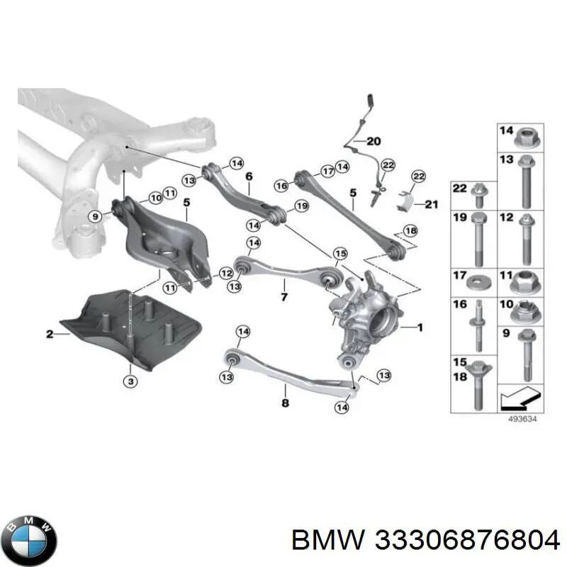 Protección inferior trasera del brazo de suspensión BMW 33306876804 precio, desde 33,59 EUR