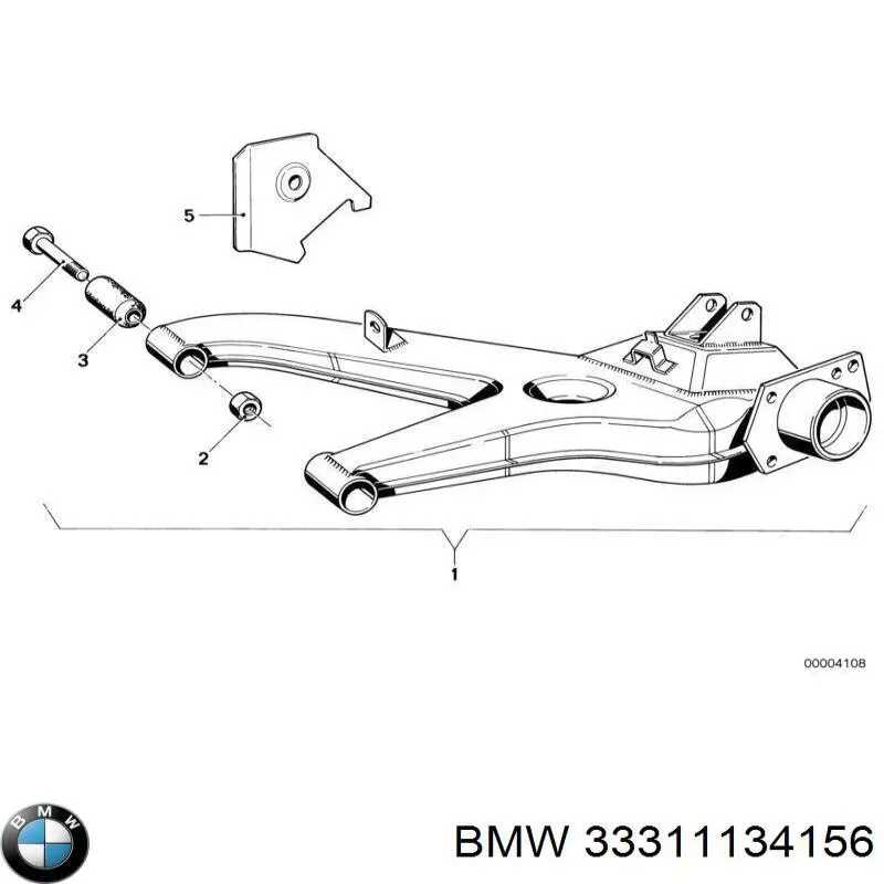33311131950 BMW barra panhard, eje trasero