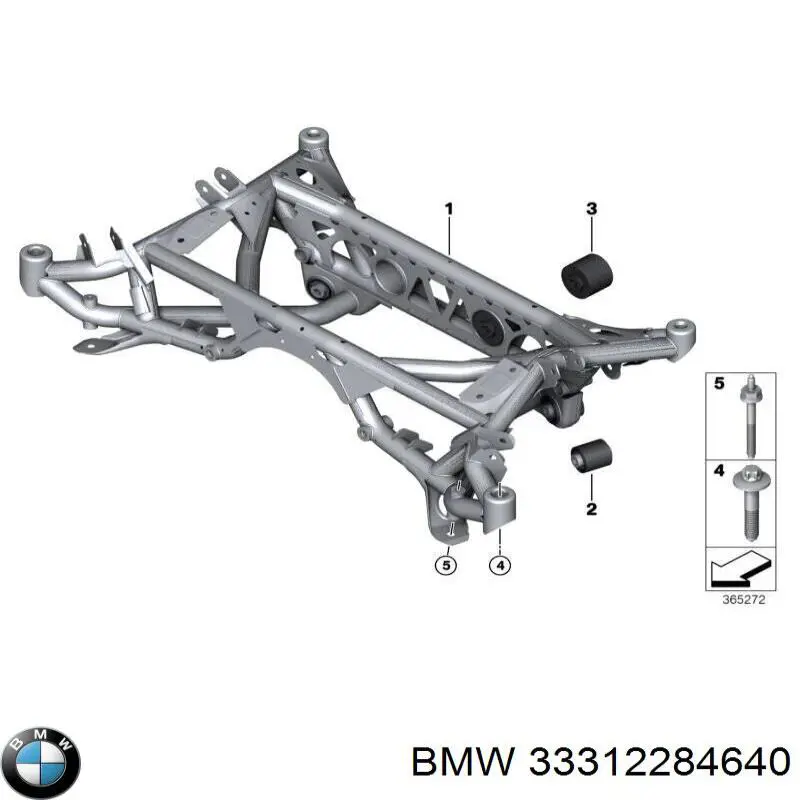 33312284640 BMW subchasis trasero soporte motor