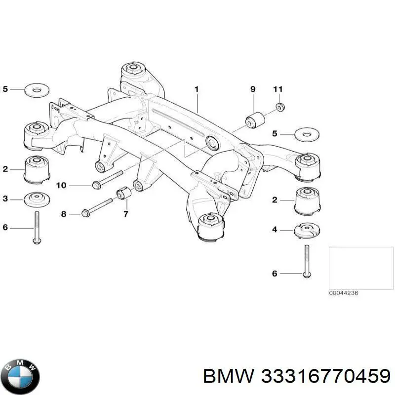 33316770459 BMW subchasis trasero soporte motor