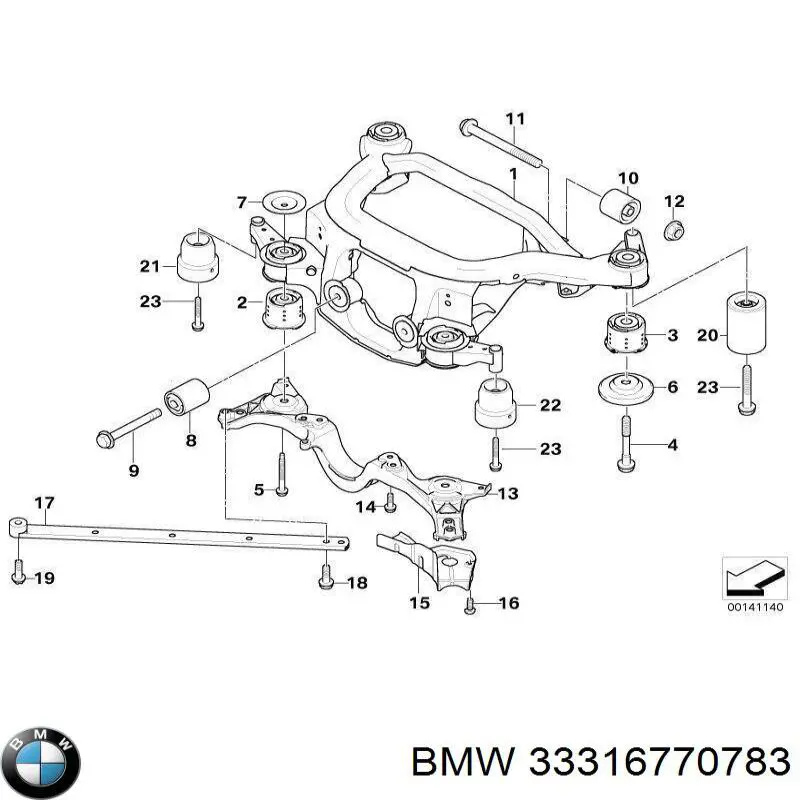 Silentblock del subchasis trasero BMW 33316770783 precio, desde 13,29 EUR