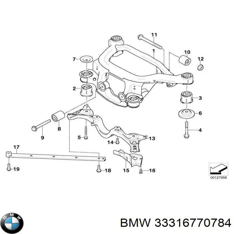 Silentblock del subchasis trasero BMW 33316770784 precio, desde 23,99 EUR