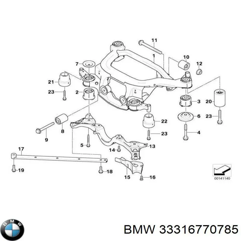 Comprar 33316770785 BMW Puente trasero