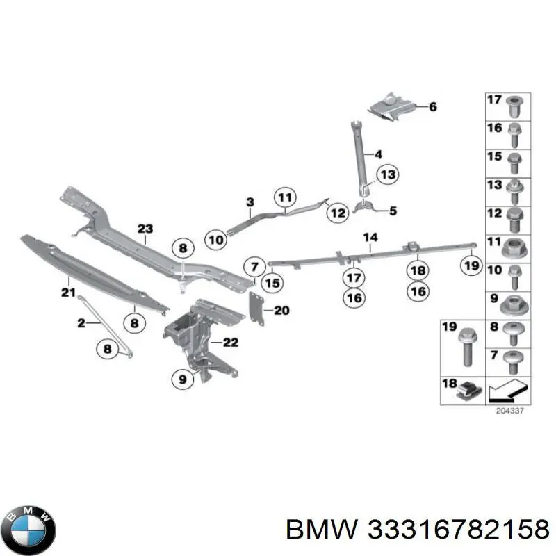 33316782158 BMW subchasis trasero soporte motor