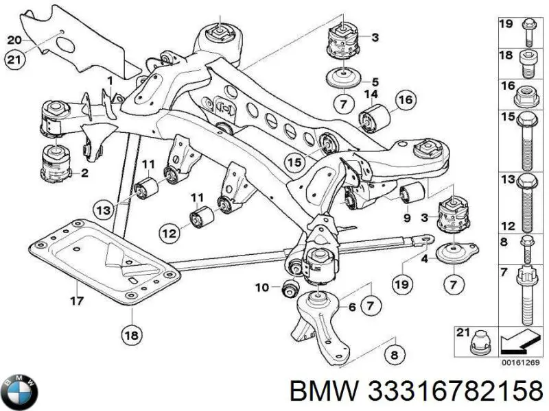 Subchasis trasero soporte motor BMW X1 SUV (E84) (2009 - 2015) precio, desde 3424,81 EUR