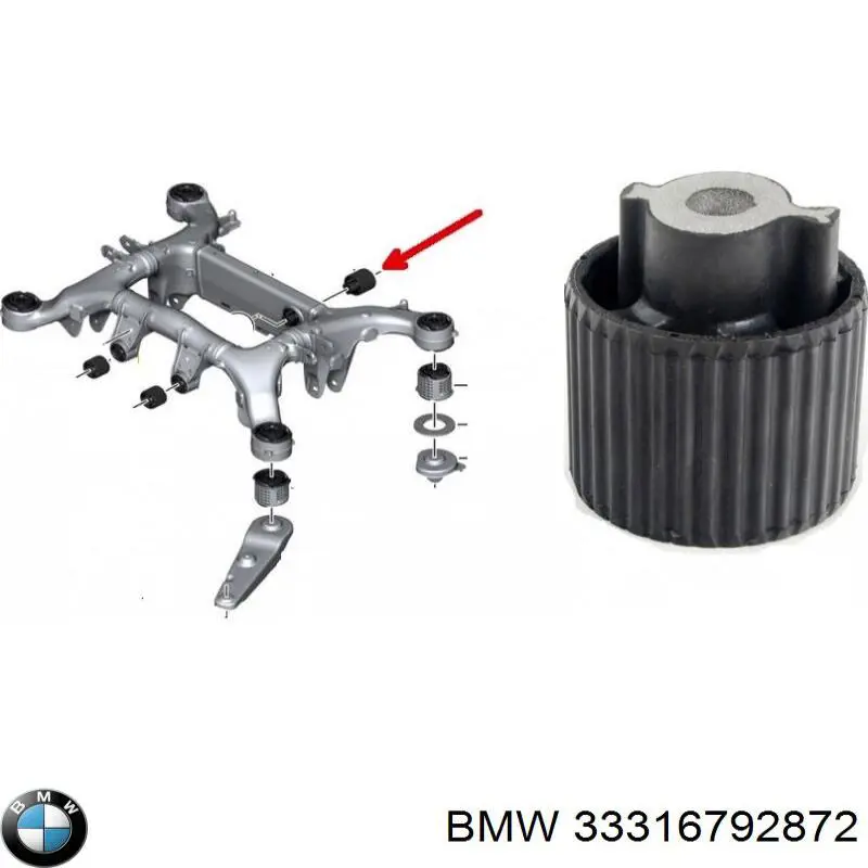33316792872 BMW Silentblock del puente trasero
