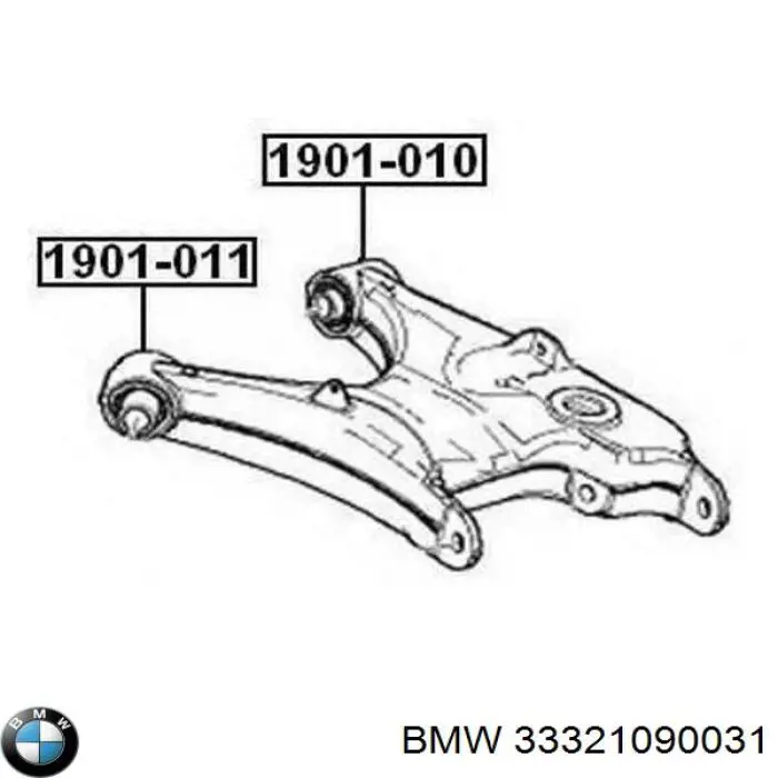 Brazo suspension (control) trasero inferior izquierdo para BMW 7 (E38)