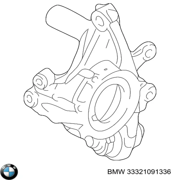 Muñón de eje, cuerpo del eje, trasero izquierdo  BMW 33321091336