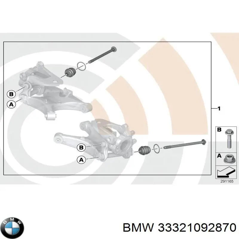Perno, Palanca de caída Trasera, Exterior para BMW X5 (E53)