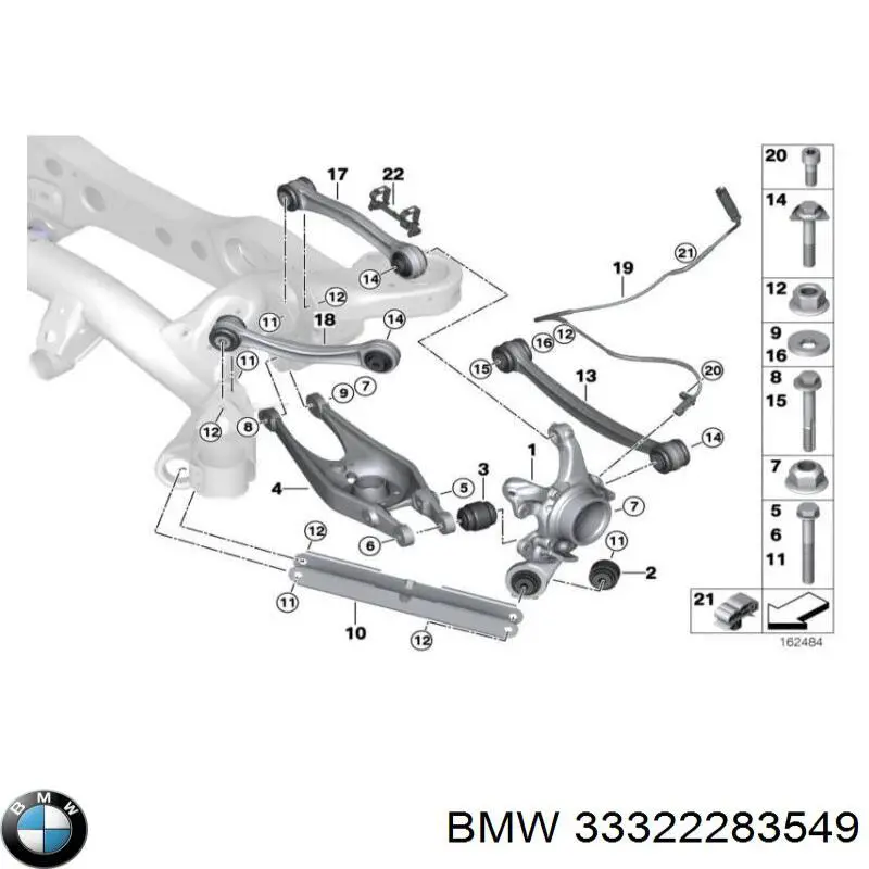 Palanca Trasera Inferior Izquierda/Derecha BMW 33322283549