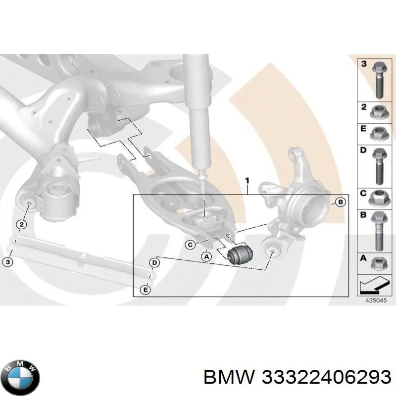 Comprar 33322406293 BMW Buje exterior del brazo transversal trasero