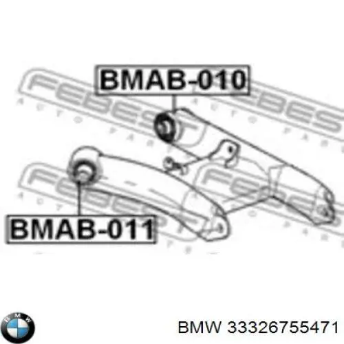 33326755471 BMW brazo suspension (control trasero inferior izquierdo)