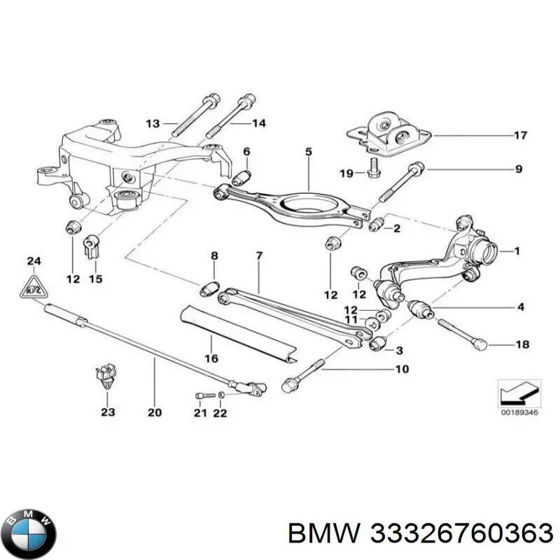 Arandela excéntrica del perno de ajuste de caída trasero BMW 33326760363 precio, desde 8,89 EUR