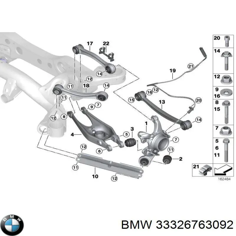 Comprar 33326763092 BMW Silentblock de brazo transversal de suspensión trasera