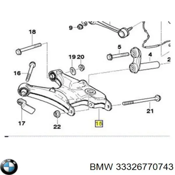 Brazo inferior izquierdo de la suspensión trasera BMW 33326770743 precio, desde 84,22 EUR