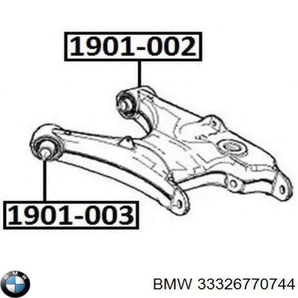 33326770744 BMW brazo suspension (control trasero inferior derecho)