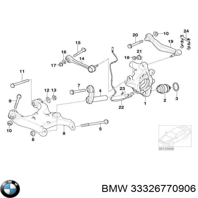 Mangueta trasera derecha BMW 33326770906 precio, desde 124,87 EUR