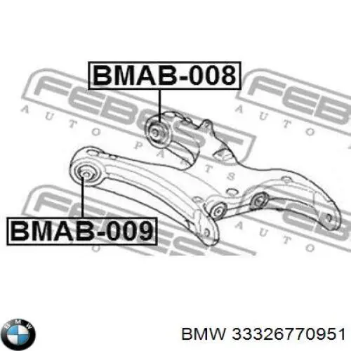 Brazo inferior izquierdo de la suspensión trasera BMW 33326770951 precio, desde 136,49 EUR