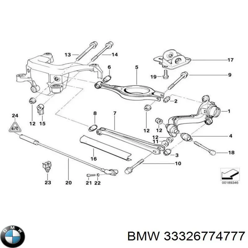 Mangueta trasera izquierda BMW 33326774777 precio, desde 120,52 EUR