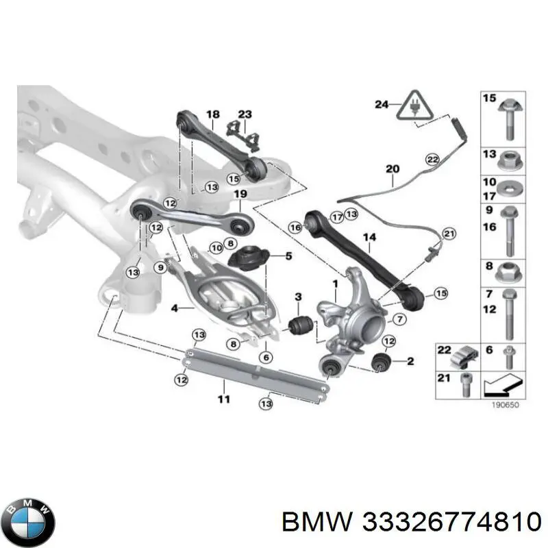 Mangueta trasera derecha 33326757080 BMW
