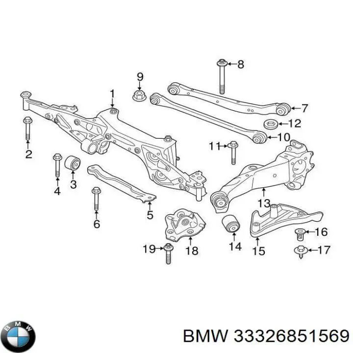 Barra oscilante, suspensión de ruedas, eje trasero BMW 33326851569 precio, desde 30,40 EUR