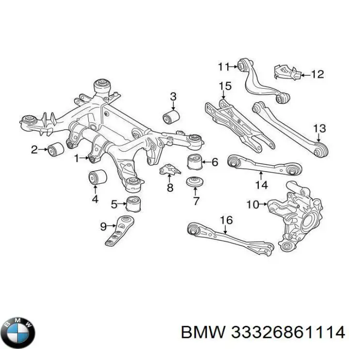Comprar 33326861114 BMW Brazo inferior trasero izquierdo/derecho
