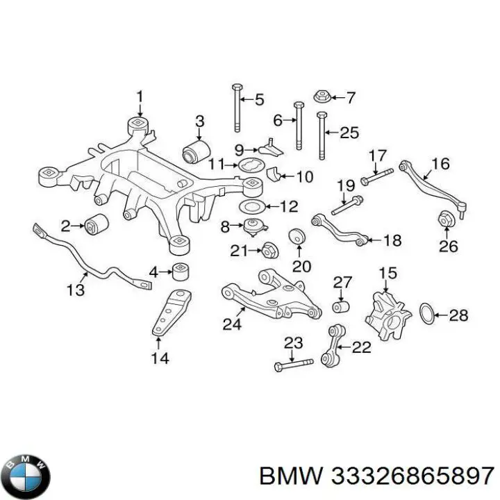Comprar 33326865897 BMW Brazo suspension trasero inferior izquierdo