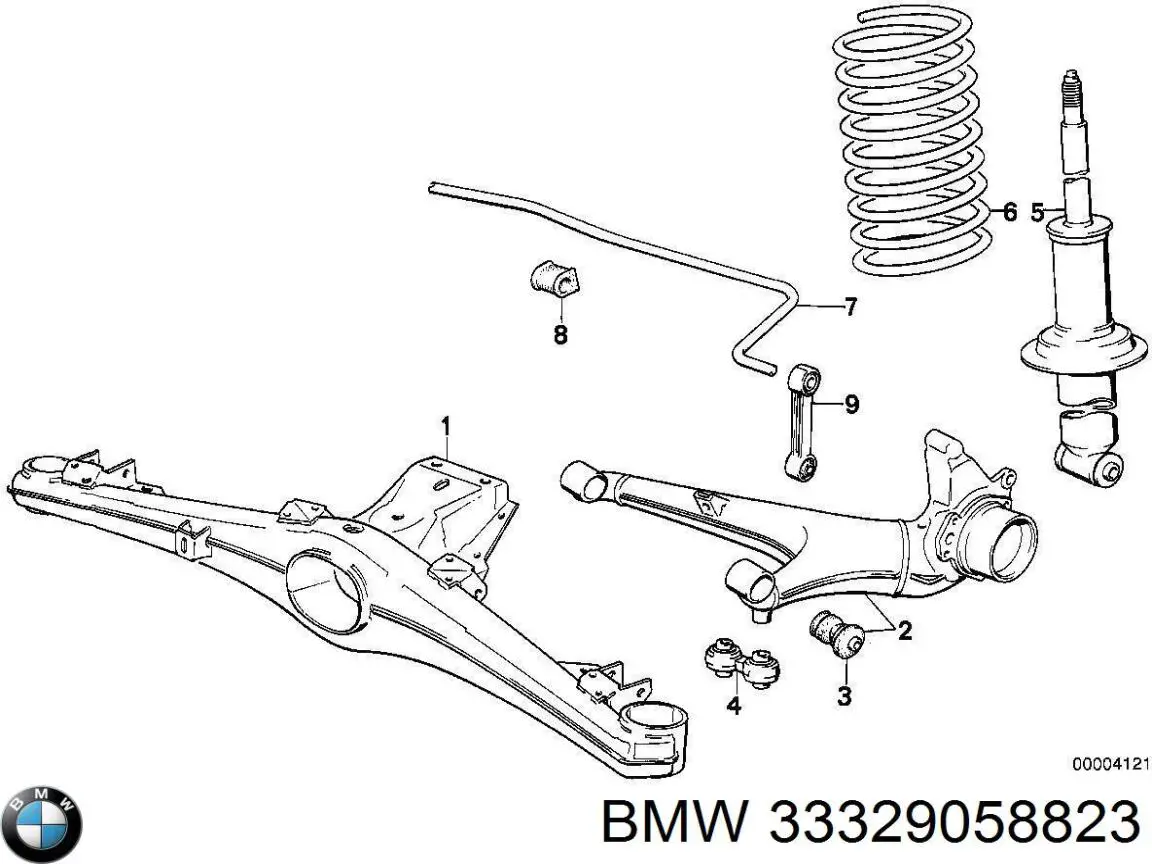 Comprar 33329058823 BMW Buje del brazo inferior trasero